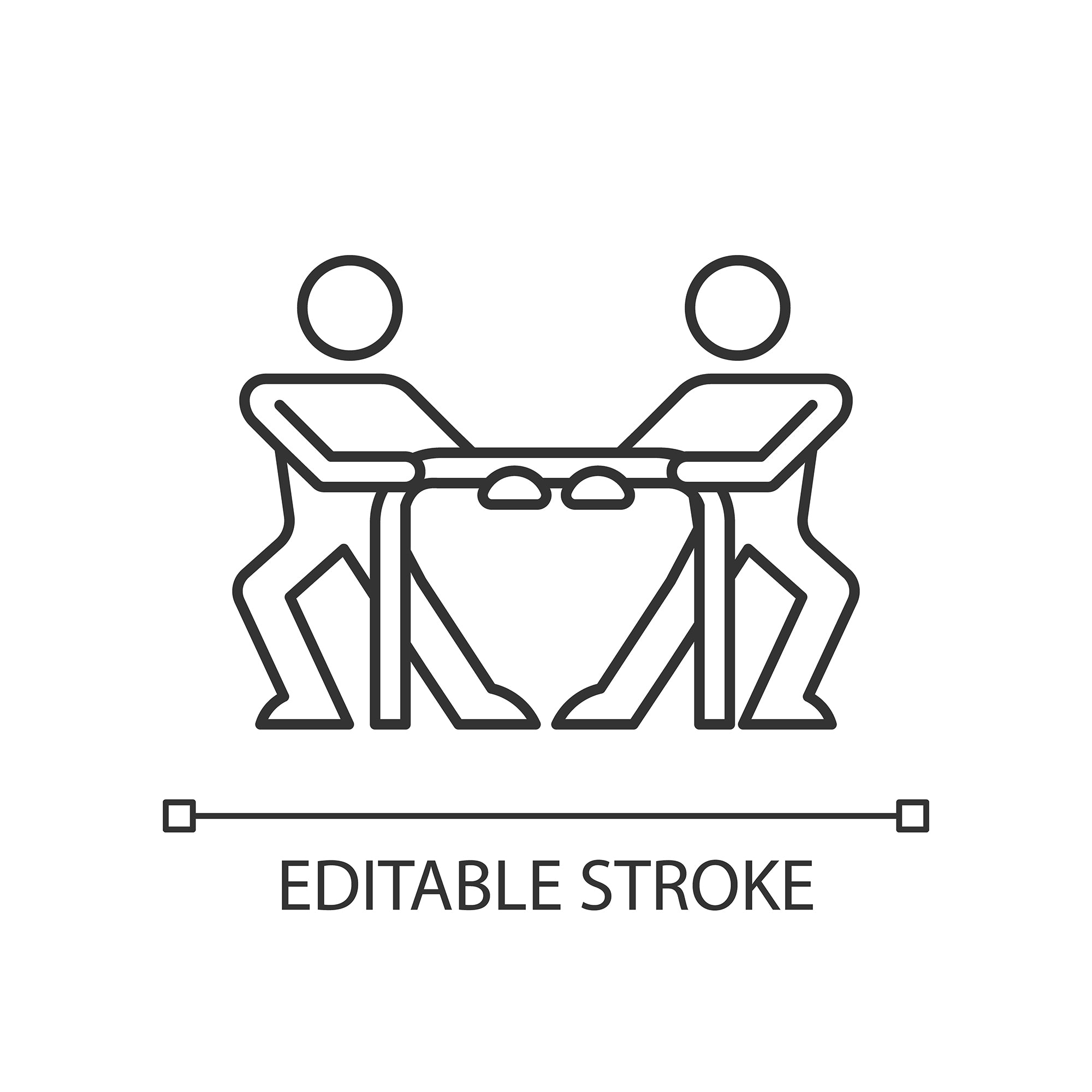 Organizational ethics linear icons set