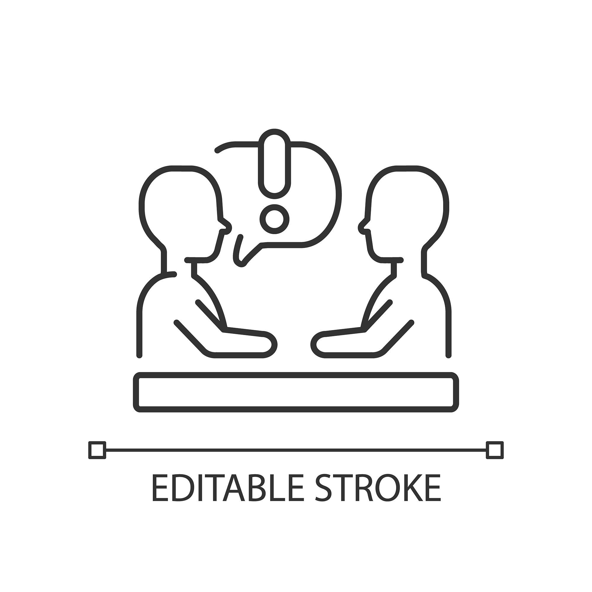Organizational ethics linear icons set