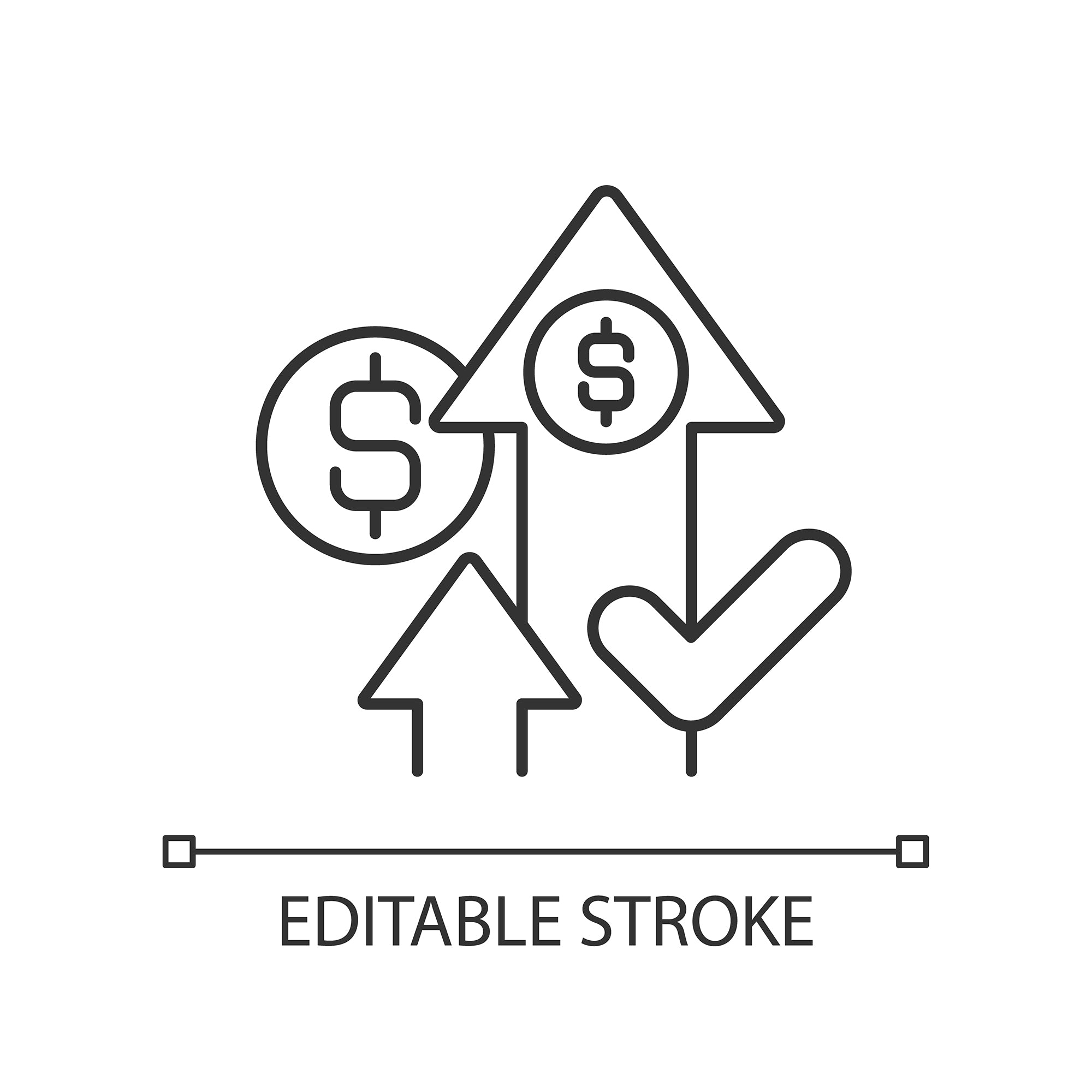 Organizational ethics linear icons set