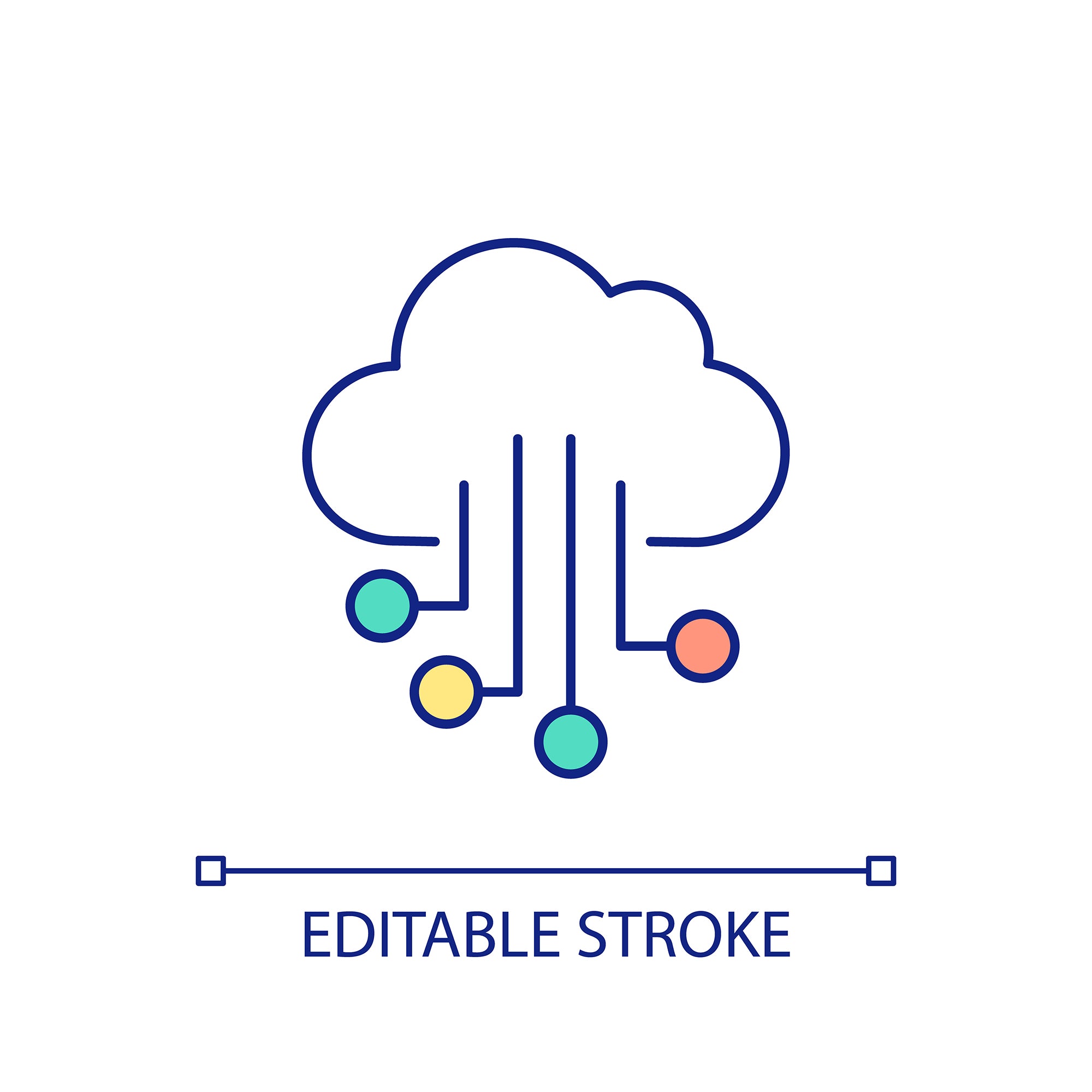 Energy efficiency RGB color icons set
