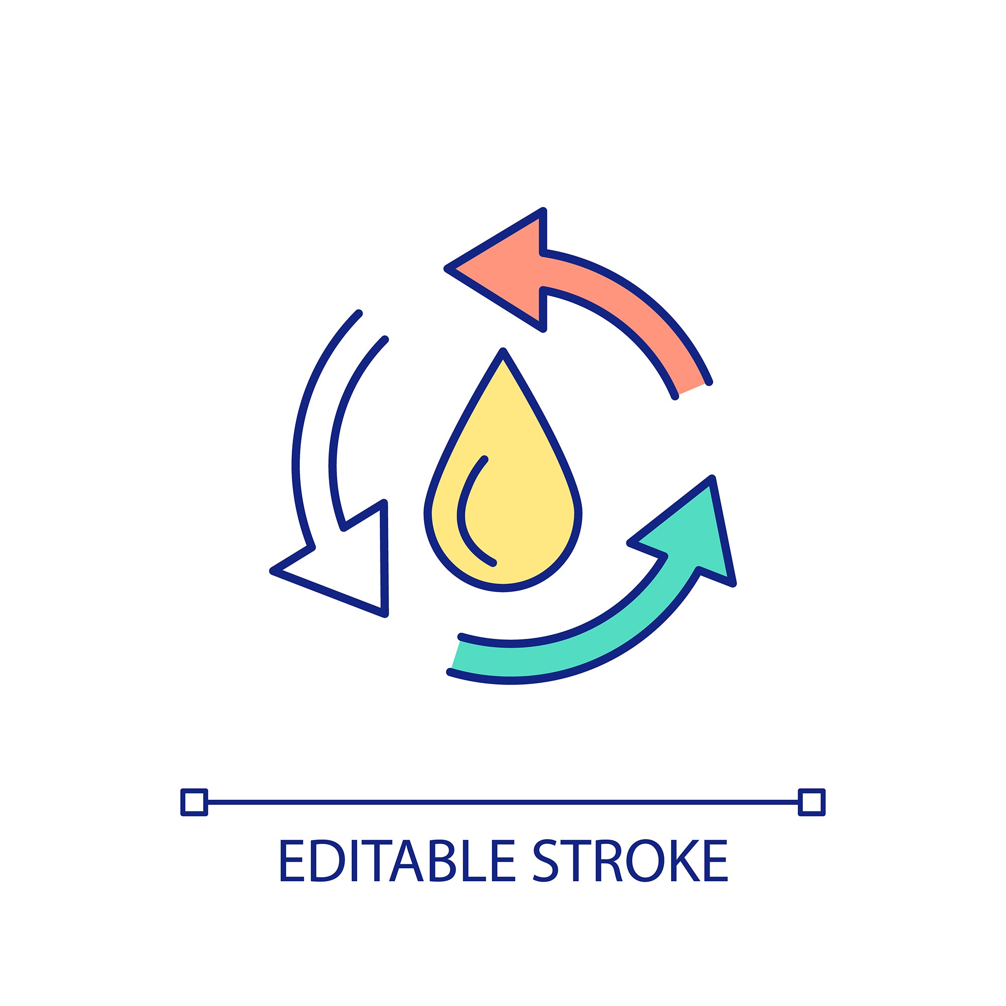 Energy efficiency RGB color icons set