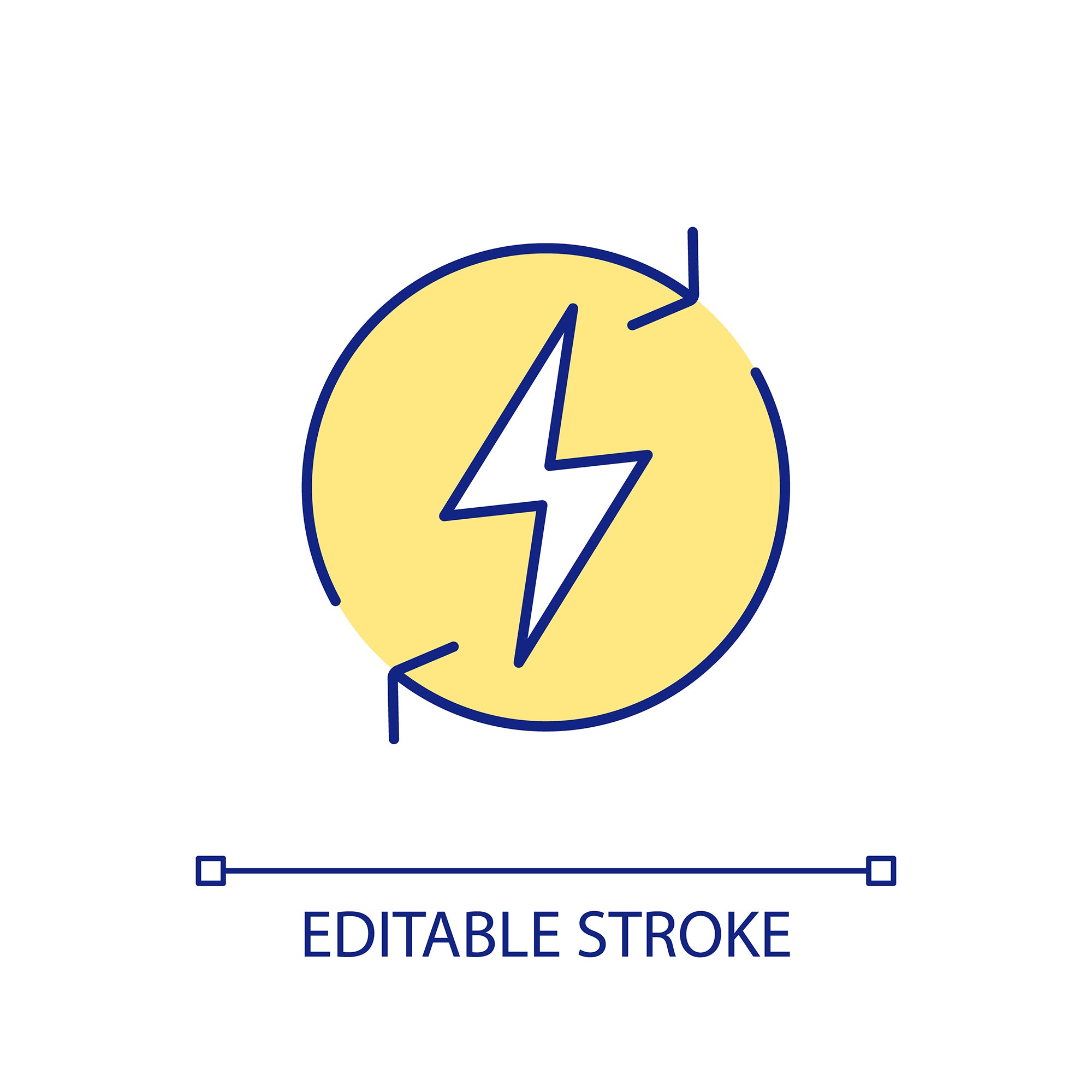 Energy efficiency RGB color icons set