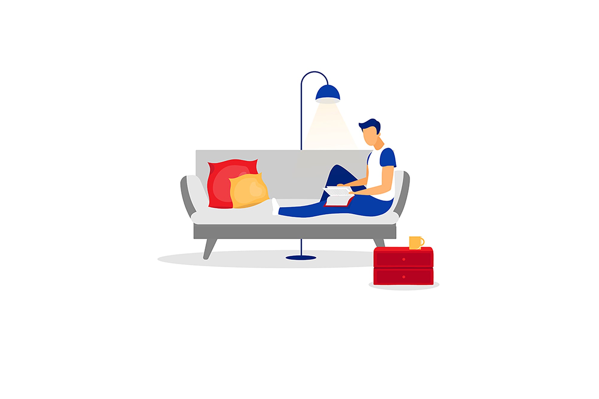 Time management flat vector illustrations set