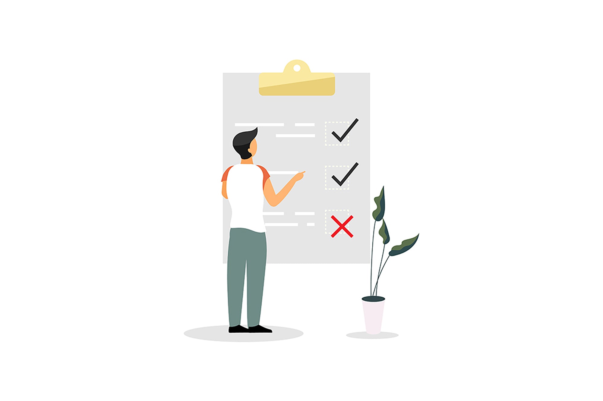 Time management flat vector illustrations set