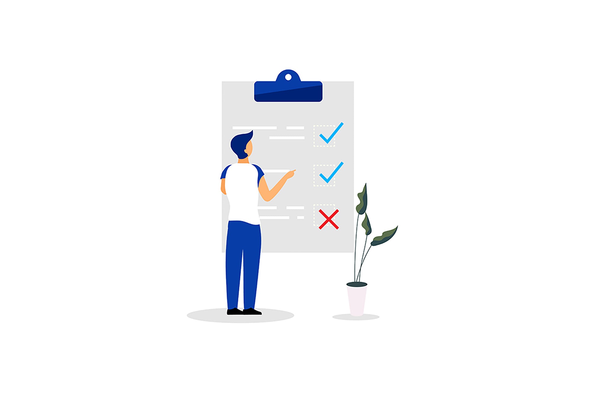 Time management flat vector illustrations set