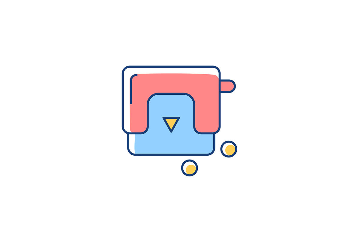 School supplies light and dark theme RGB color icons set