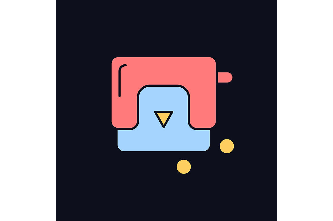 School supplies light and dark theme RGB color icons set