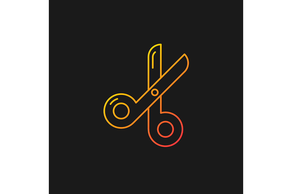 School supplies gradient icons set for dark and light mode