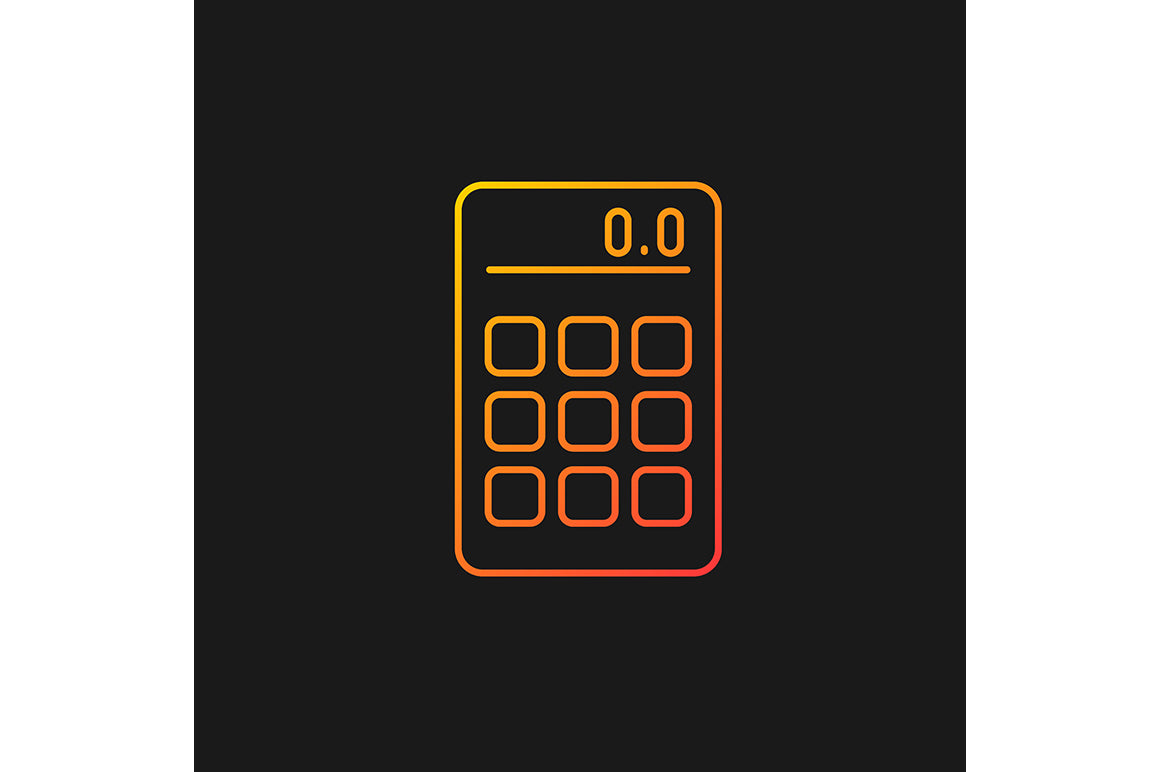School supplies gradient icons set for dark and light mode