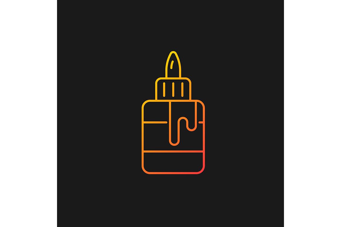 School supplies gradient icons set for dark and light mode
