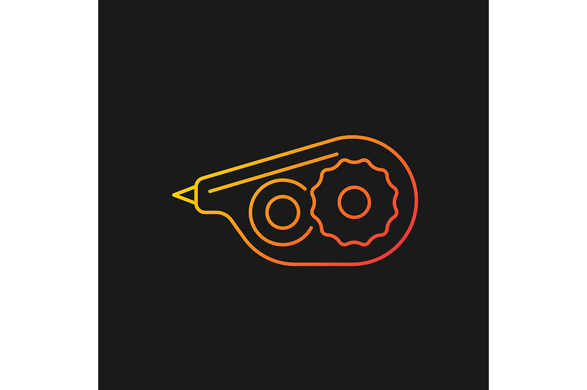 School supplies gradient icons set for dark and light mode