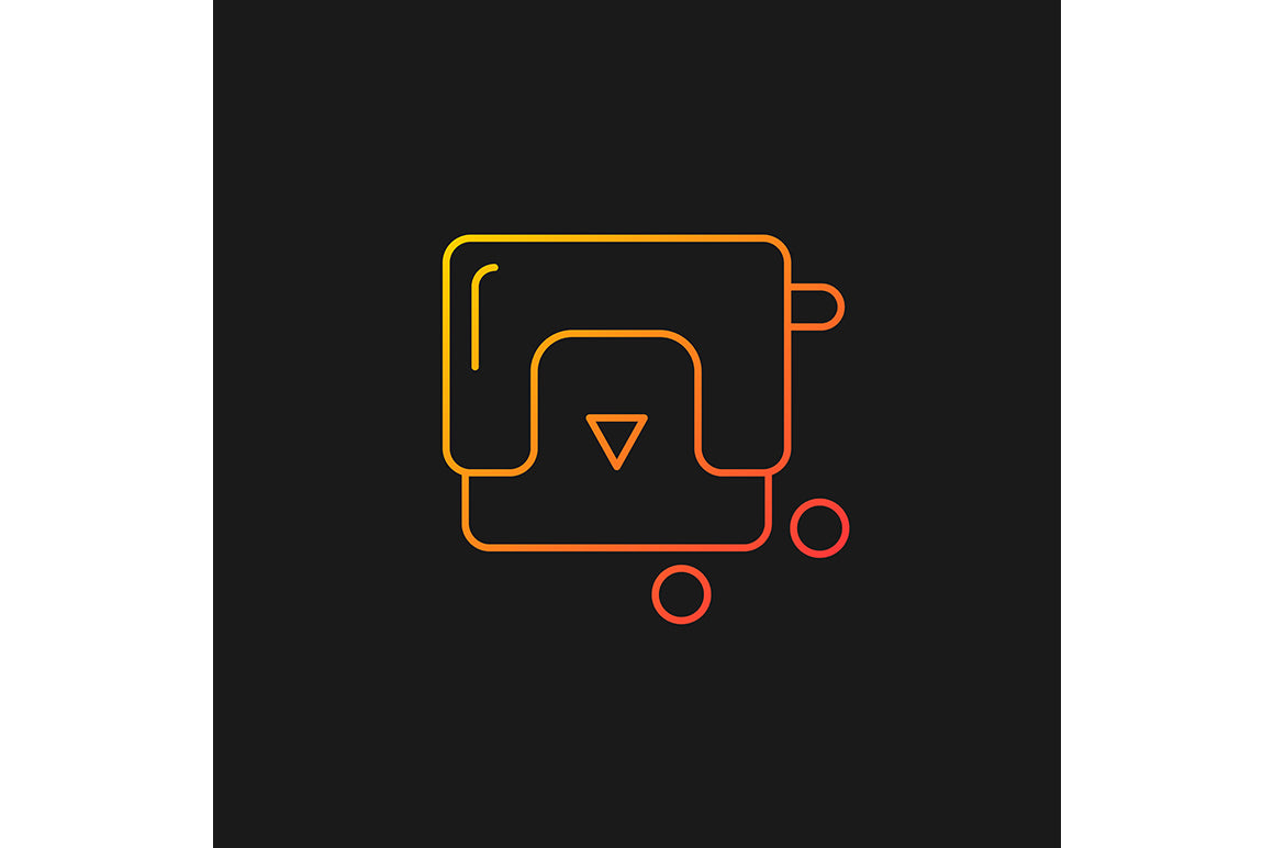 School supplies gradient icons set for dark and light mode