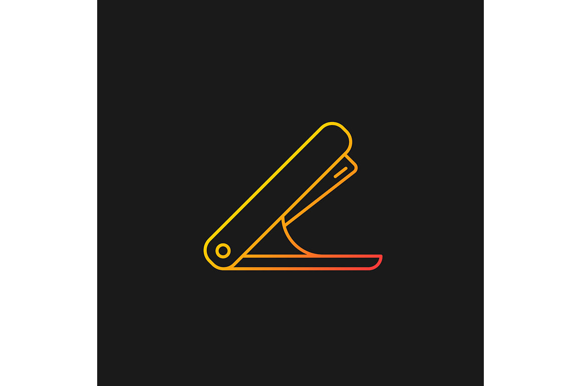 School supplies gradient icons set for dark and light mode
