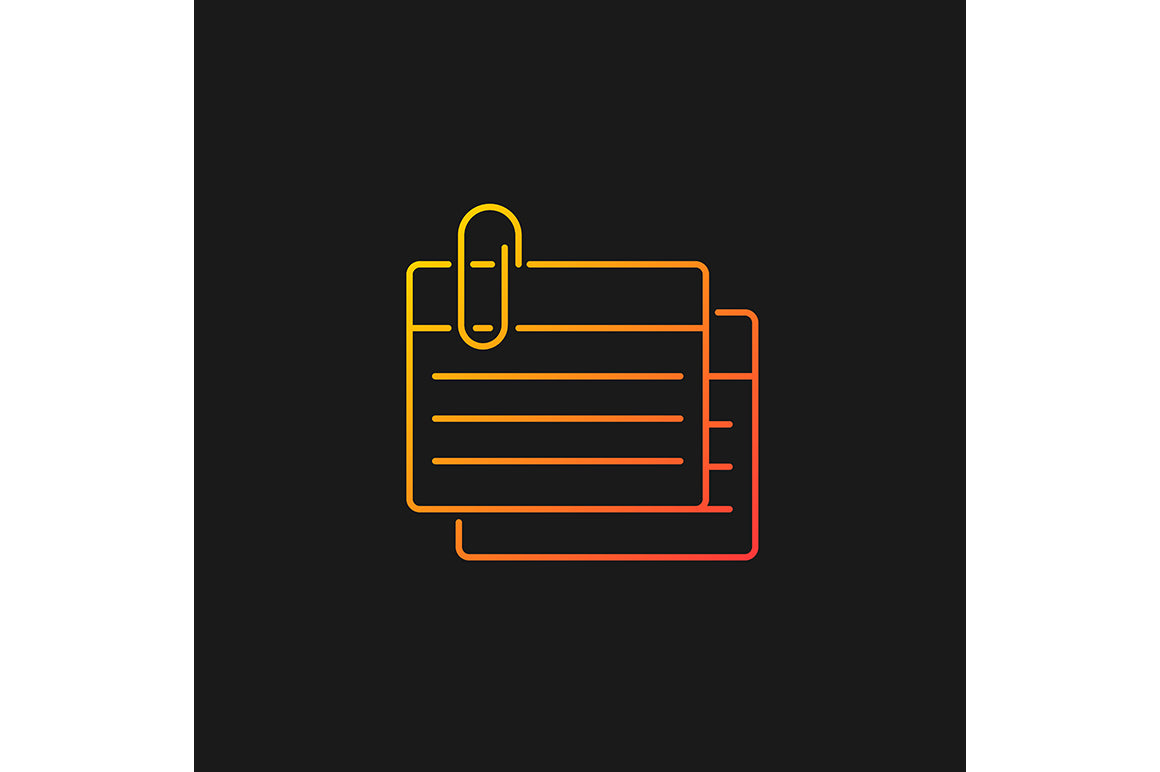 School supplies gradient icons set for dark and light mode