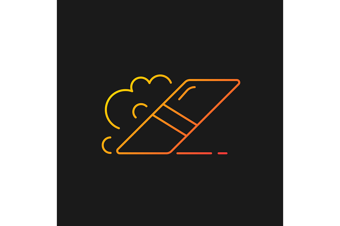 School supplies gradient icons set for dark and light mode