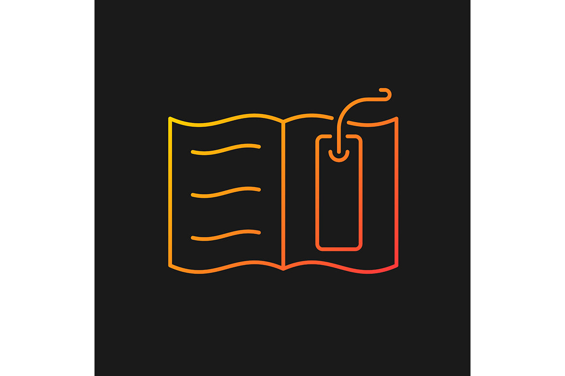 School supplies gradient icons set for dark and light mode