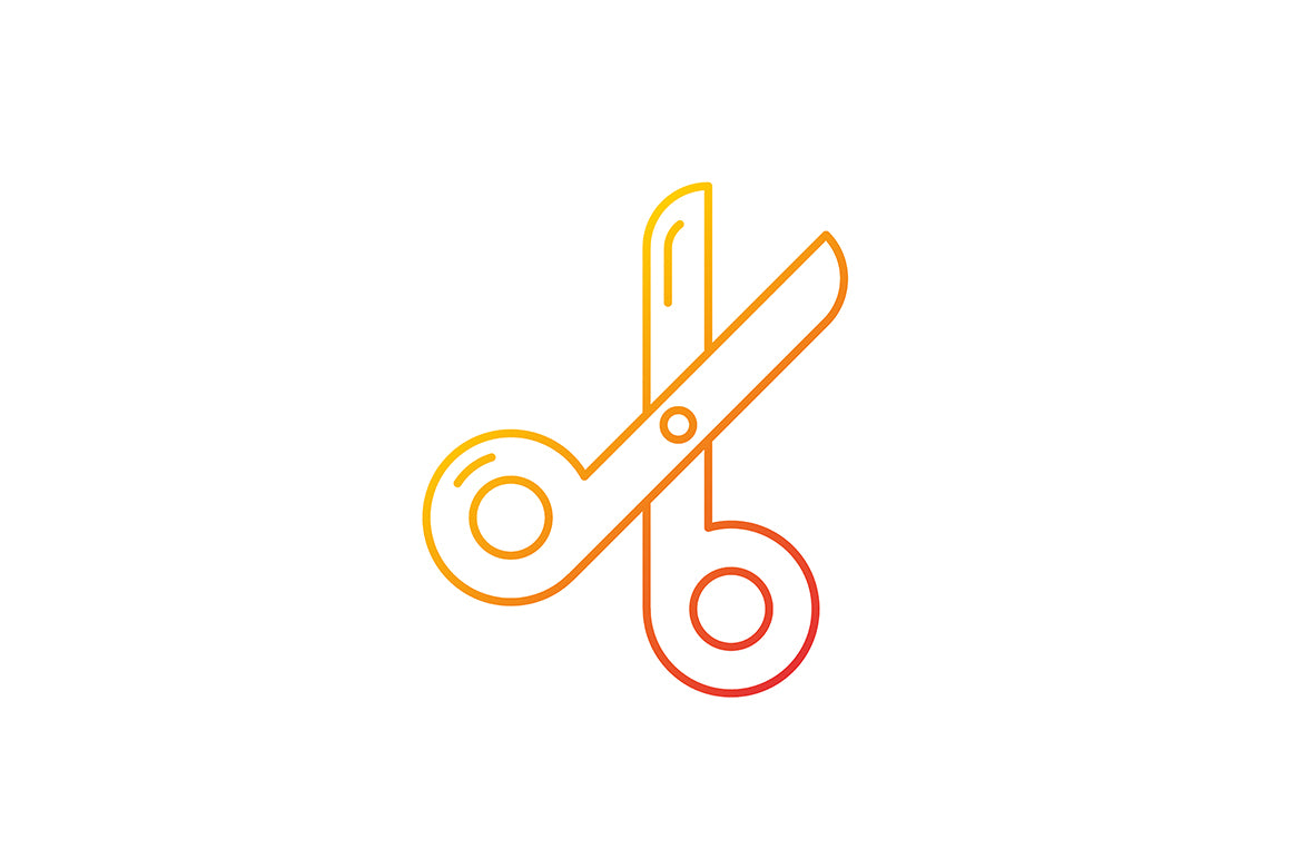 School supplies gradient icons set for dark and light mode
