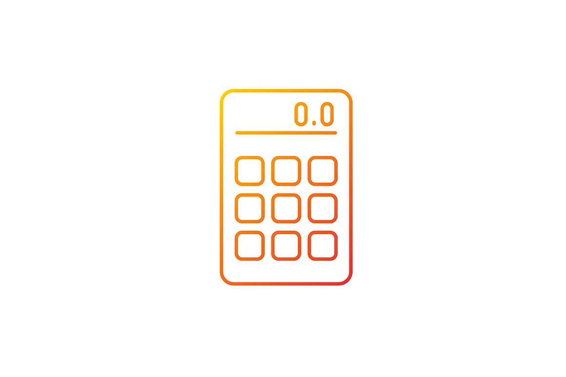 School supplies gradient icons set for dark and light mode