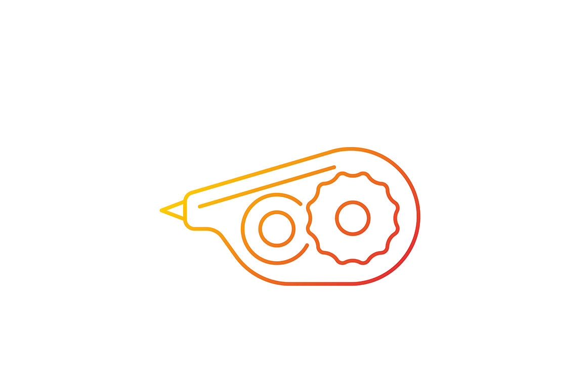 School supplies gradient icons set for dark and light mode
