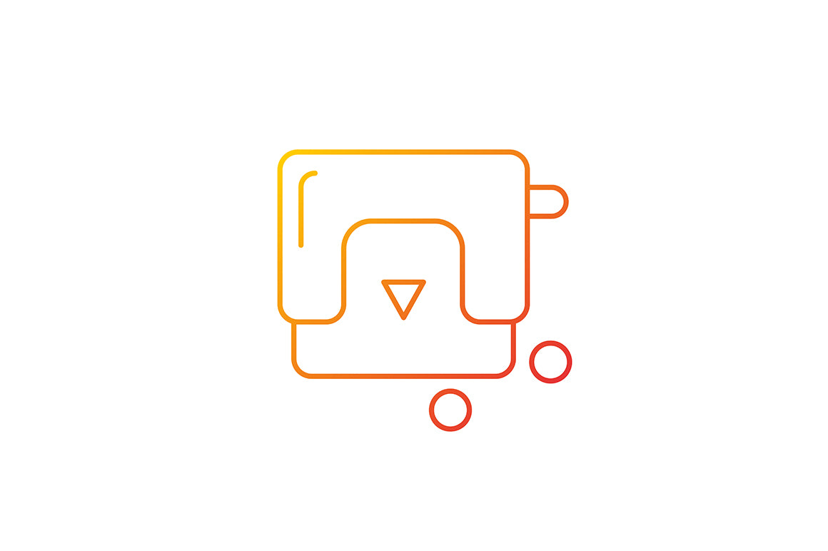 School supplies gradient icons set for dark and light mode