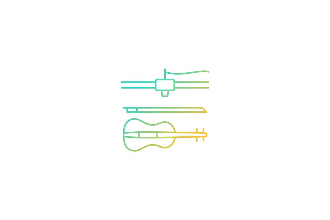 3d printing technology gradient icons set for dark and light mode