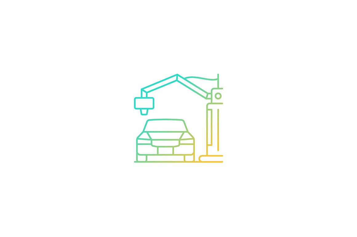 3d printing technology gradient icons set for dark and light mode