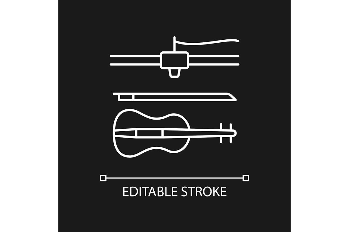 3d printing technology linear icons set for dark and light mode