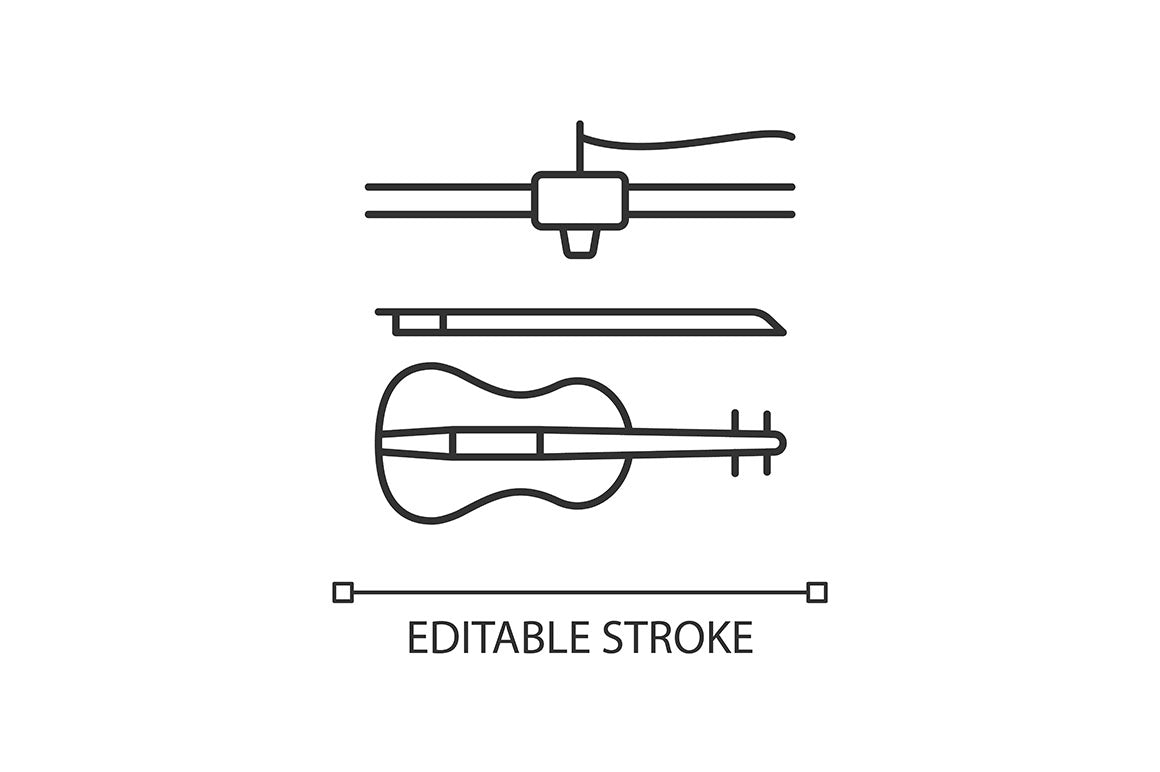 3d printing technology linear icons set for dark and light mode