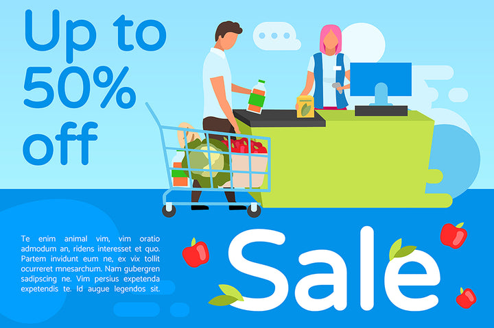 Online store sale brochure template