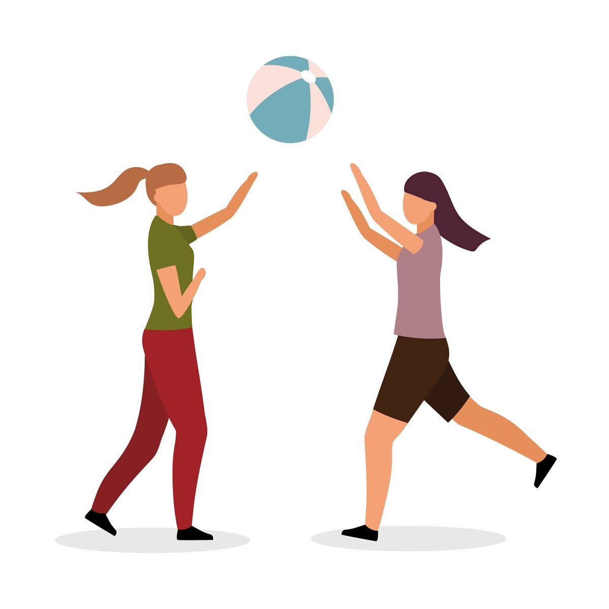 Acting figures color vector characters bundle