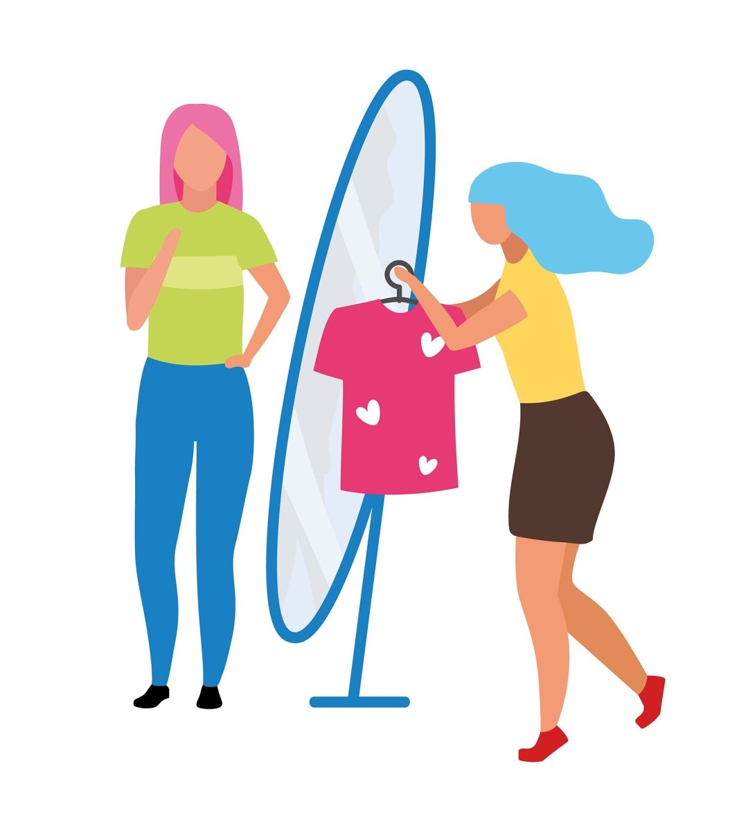 Acting figures color vector characters bundle