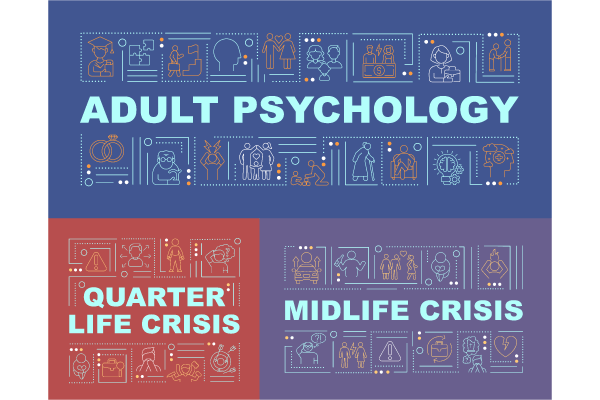 Adult Psychology Issue Concepts Banners