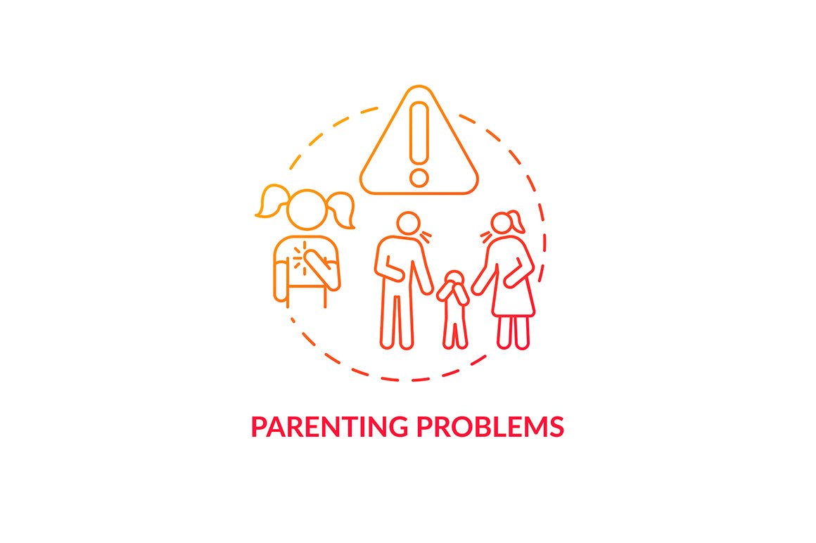 Adulthood psychology and social relationship concept icons set