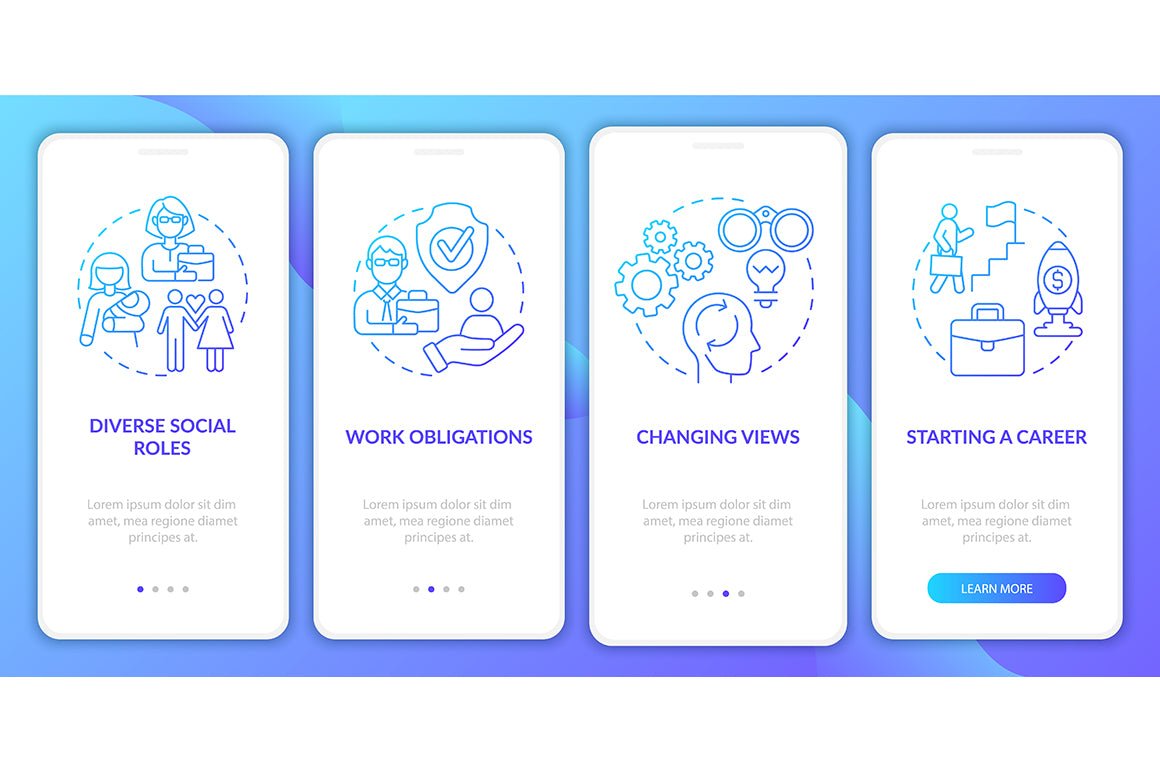Adulthood Psychology App Page Bundle