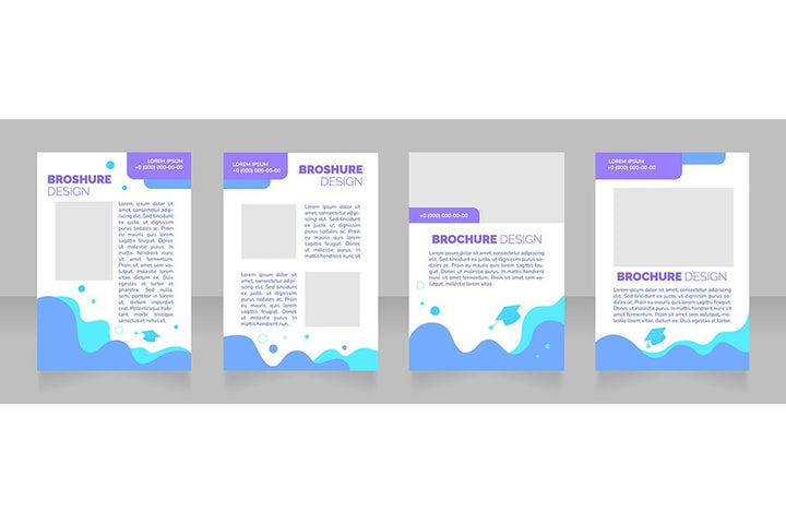 Advertising blank brochure layout design bundle