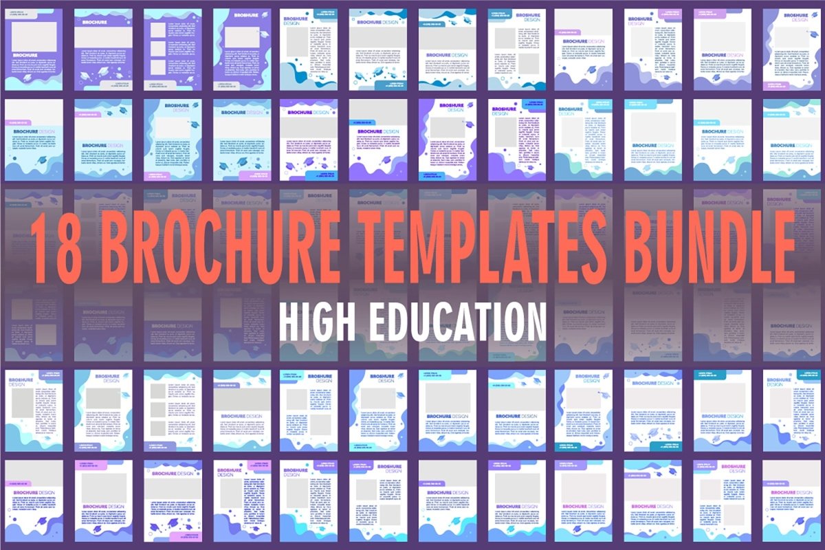 Advertising blank brochure layout design bundle