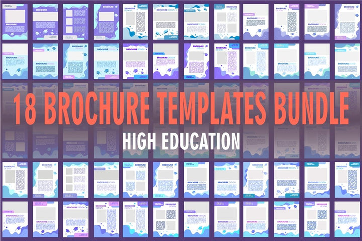 Advertising blank brochure layout design bundle