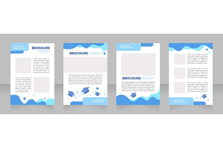 Advertising blank brochure layout design bundle