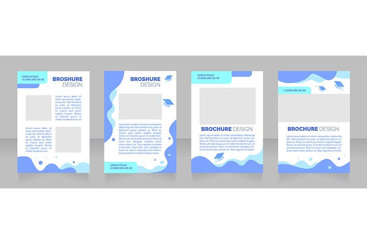 Advertising blank brochure layout design bundle