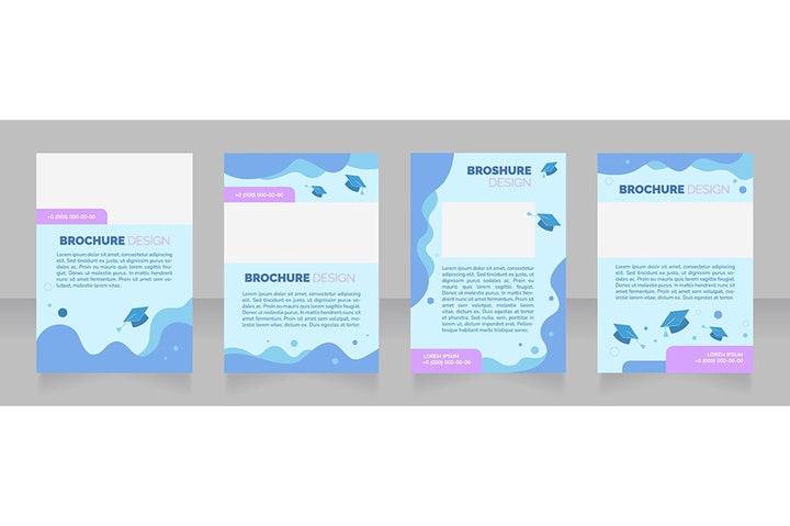 Advertising blank brochure layout design bundle