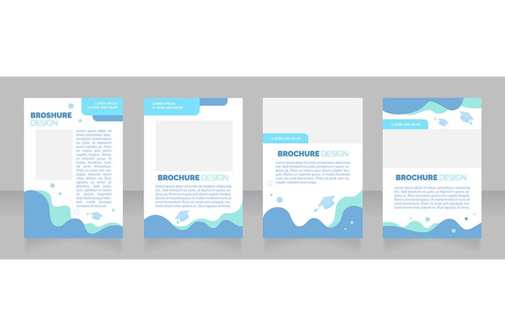 Advertising blank brochure layout design bundle