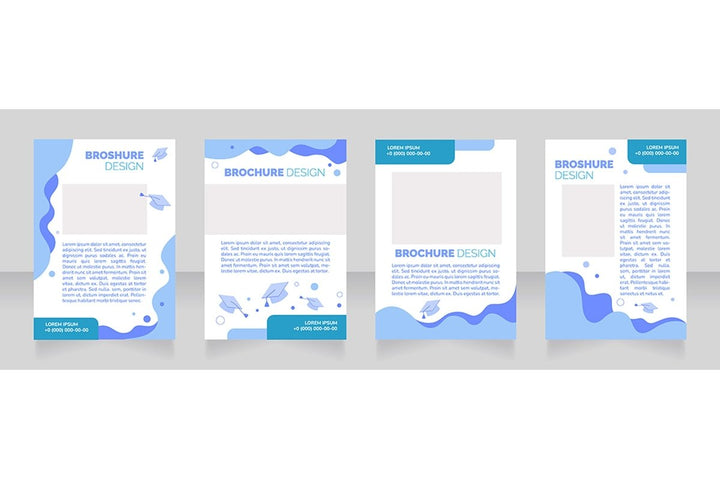 Advertising blank brochure layout design bundle