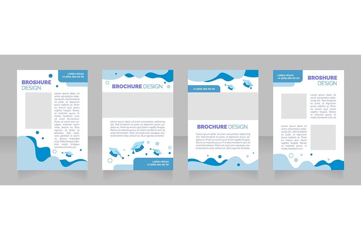 Advertising blank brochure layout design bundle