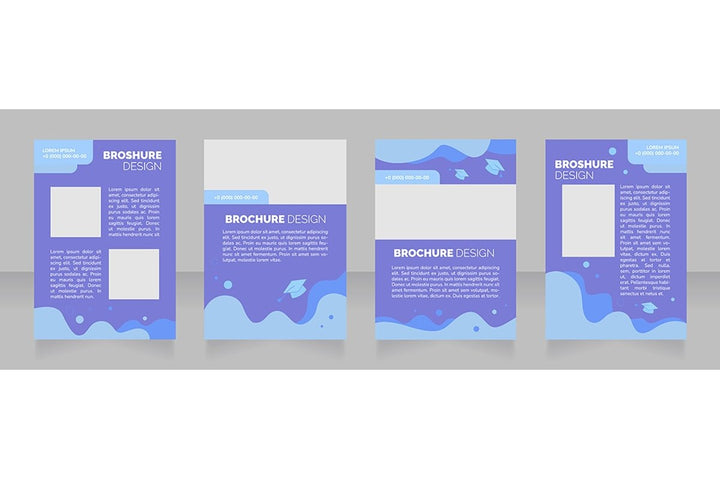Advertising blank brochure layout design bundle