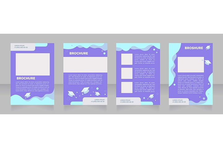 Advertising blank brochure layout design bundle