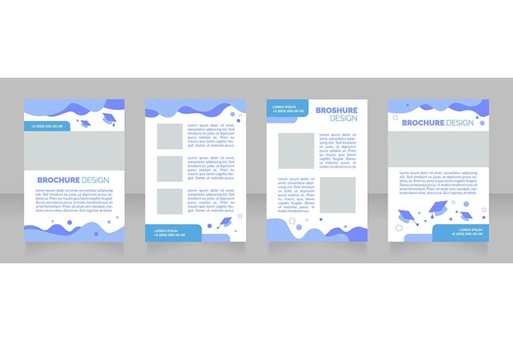 Advertising blank brochure layout design bundle
