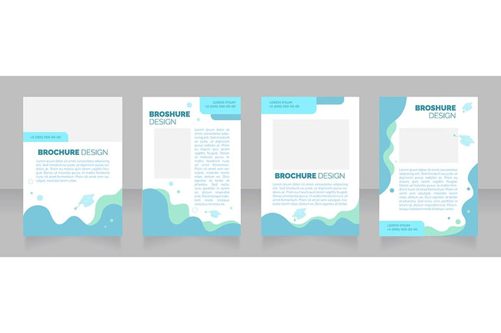 Advertising blank brochure layout design bundle