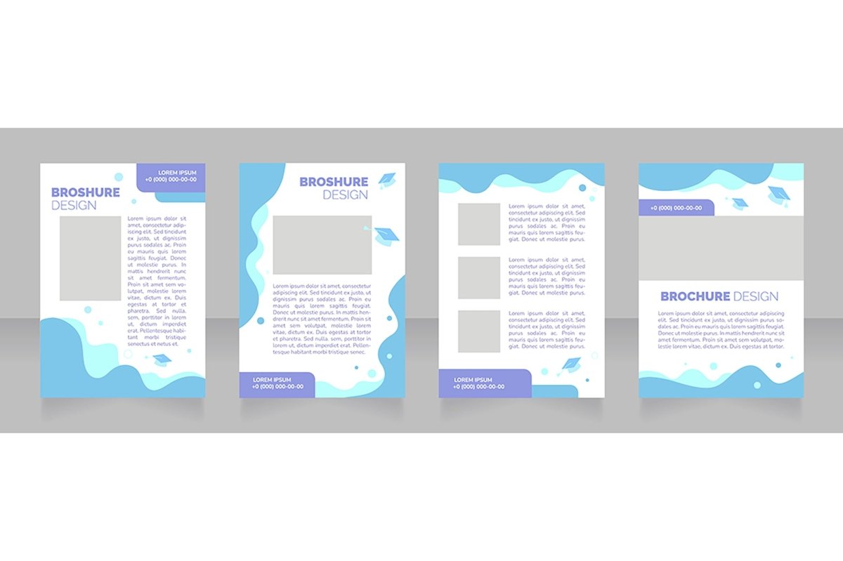 Advertising blank brochure layout design bundle