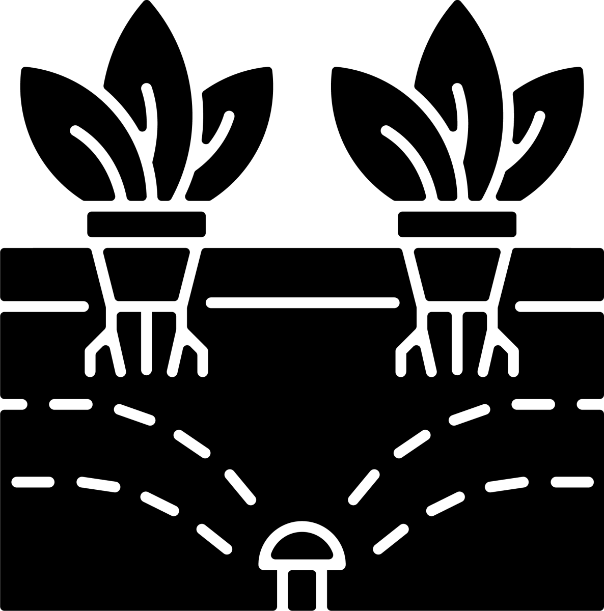 Agriculture related black glyph icons set on white space