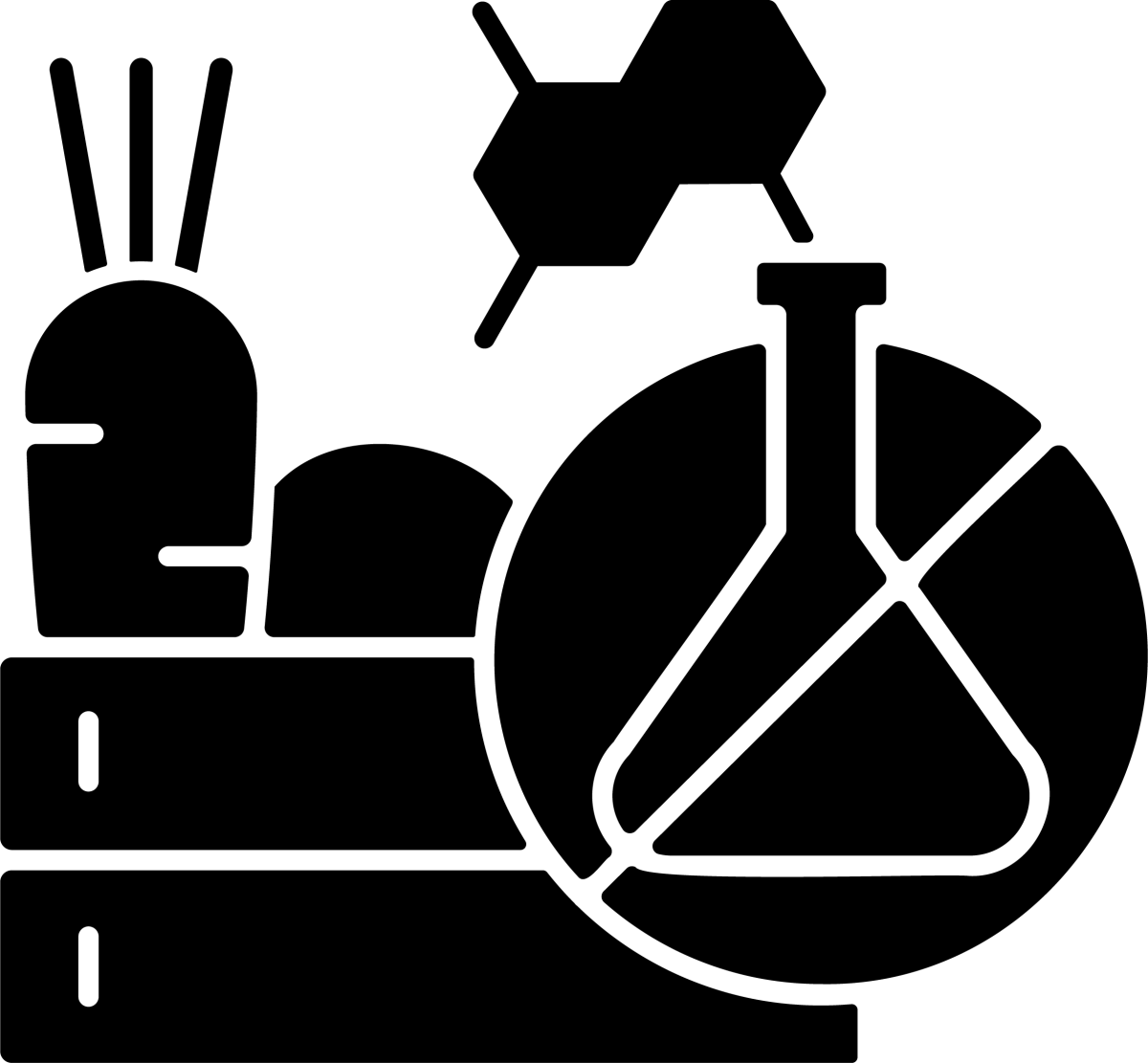 Agriculture related black glyph icons set on white space